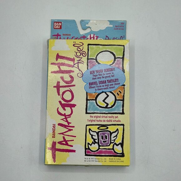 Bandai Tamagotchi Angel Virtual Pet 1997 Original Release New Open Box White/Gol - Picture 2 of 5